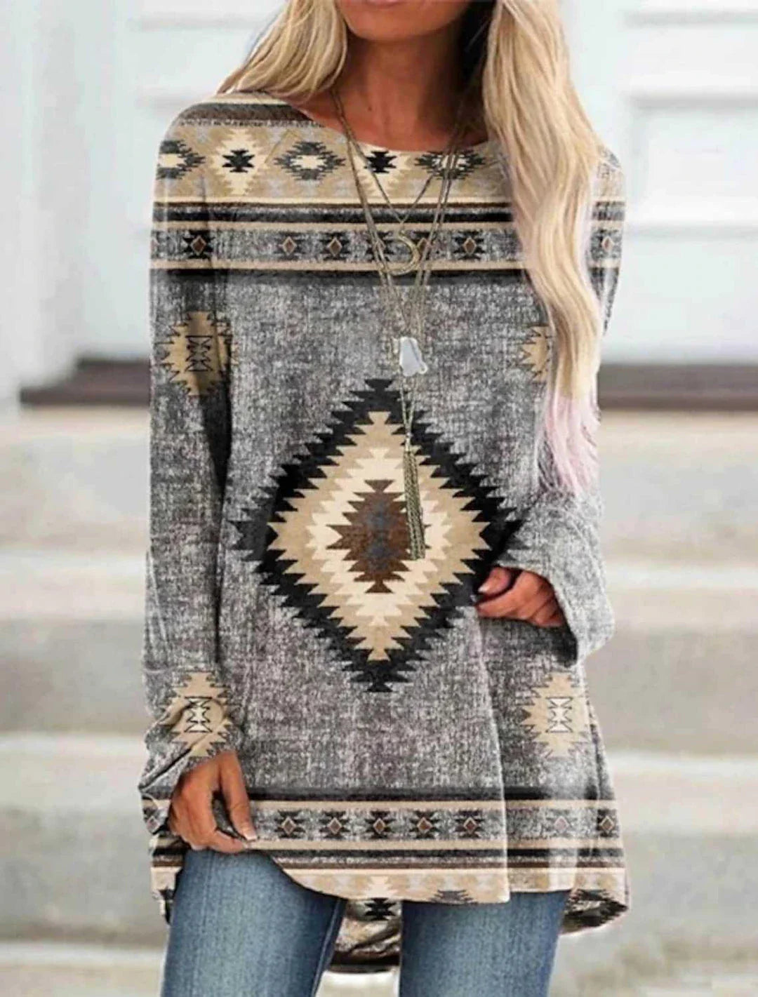 Retro Ethnic Style Cotton T-Shirt Dress in various colours and sizes