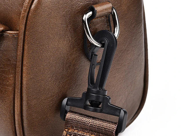 Premium men's crossbody bag with ample storage, water-resistant materials, and adjustable strap for versatile everyday use