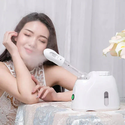 Ozone Nano Facial Steamer & Humidifier - Luxurious at-home spa device for deep cleansing, hydration, and skin rejuvenation