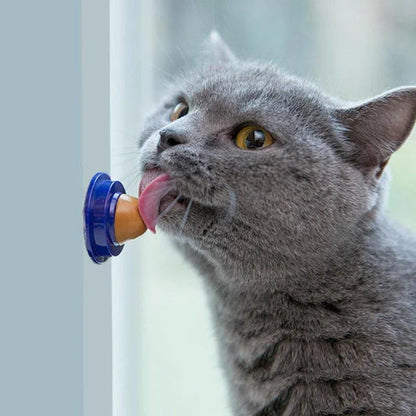 Premium cat licking treat made with catnip and fish gelatin for a delightful and healthy snacking experience
