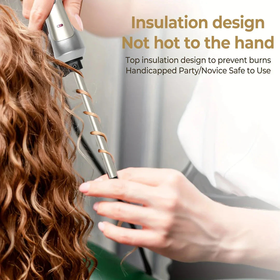 Trendha 9mm Thin Hair Curler with ceramic barrel for creating tight, defined curls