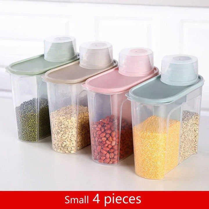 Premium plastic food storage containers set with airtight lids and transparent design for efficient kitchen organisation