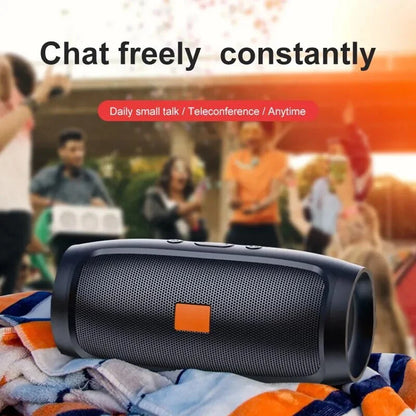 Powerful portable stereo Bluetooth speaker with deep bass and dual speakers for exceptional audio on the move