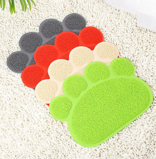 Anti-Slip Pet Mat with Charming Cat Paw Design for Cats and Dogs