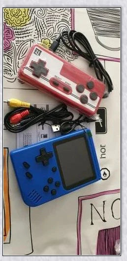 Tinytendo mini gaming console with 500 built-in retro games, compact and portable design, vibrant display, and long-lasting battery life.