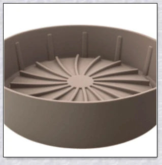 Premium silicone air fryer basket with flexible, non-stick design for easy cleaning and even heat distribution
