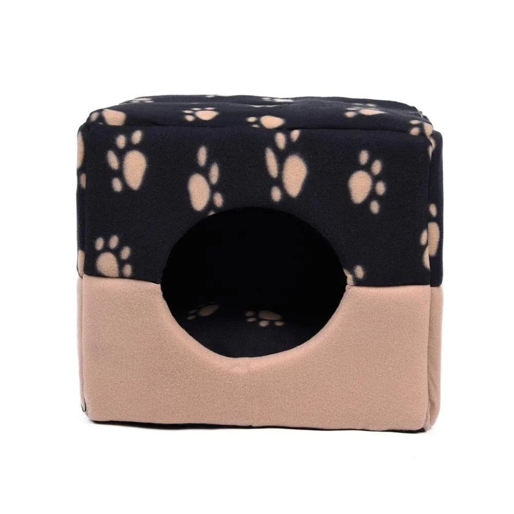 Premium pet bed with a charming bone print design, offering soft, breathable comfort and support for your canine companion