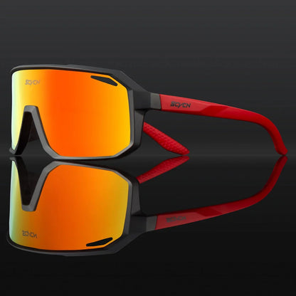 Multi-Sport UV400 Polycarbonate Sunglasses with TR-90 Frame for Cycling, Hiking, and Outdoor Activities