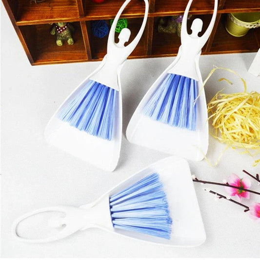 Premium Cage Cleaning Set with Brush and Dustpan for Small Pets