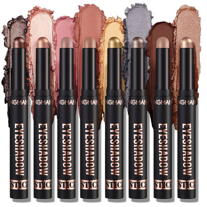Premium 8-Colour Eye Shadow Stick Palette with Smudge-Resistant Formula for Flawless, Long-Lasting Eye Makeup