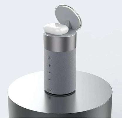 Premium 3-in-1 Wireless Charging Hub with Bluetooth Speaker and Touch Lamp for Home and Office Use