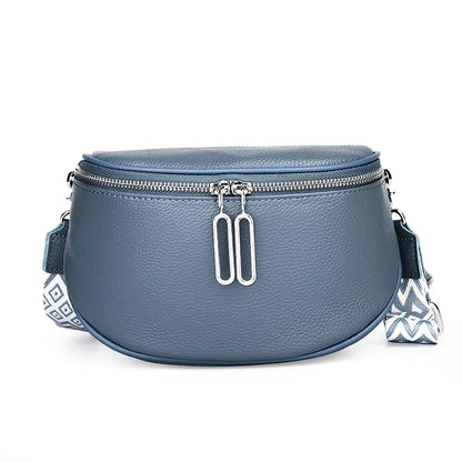 Premium genuine leather tote bag with adjustable strap and interior compartments for fashion-forward women