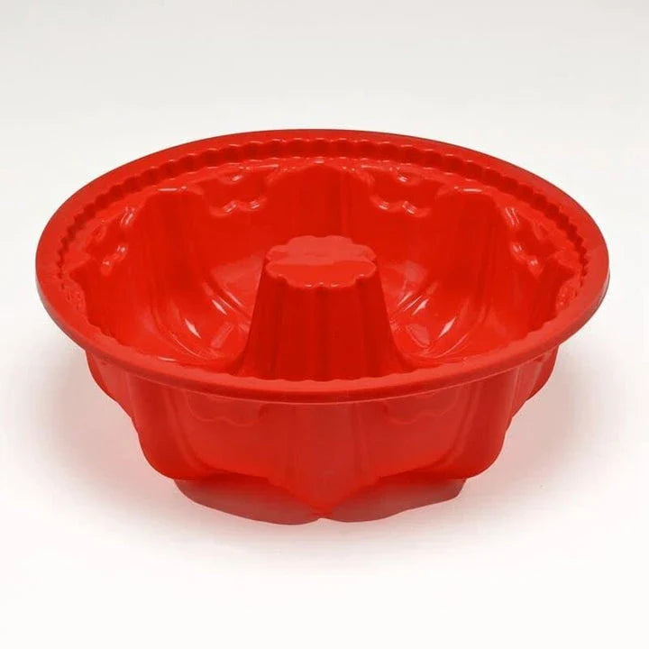 Premium non-stick silicone baking mould in red colour, designed for hassle-free baking and easy clean-up