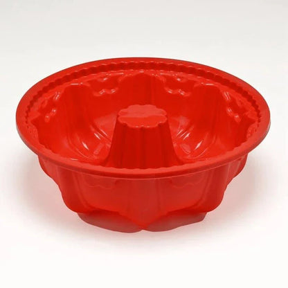 Premium non-stick silicone baking mould in red colour, designed for hassle-free baking and easy clean-up