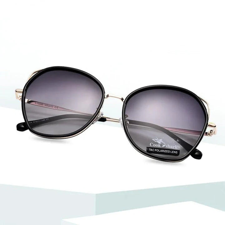 Stylish Polarized Butterfly Sunglasses for Women with Lightweight Alloy Frame and Resin Lenses