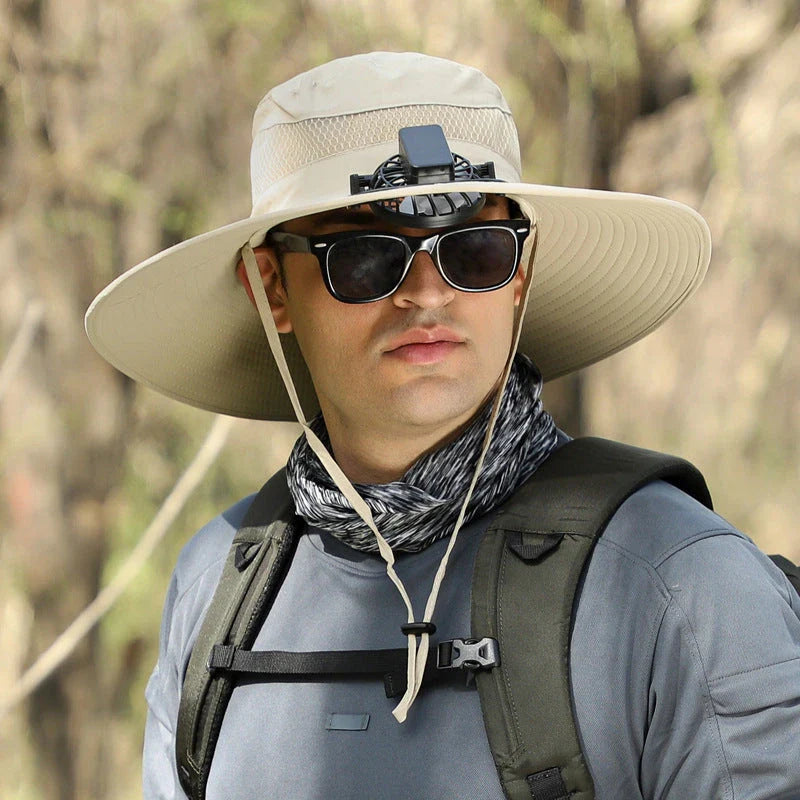 Versatile outdoor sun hat made of premium nylon fabric, providing sun protection and breathability for hiking, climbing, and fishing activities