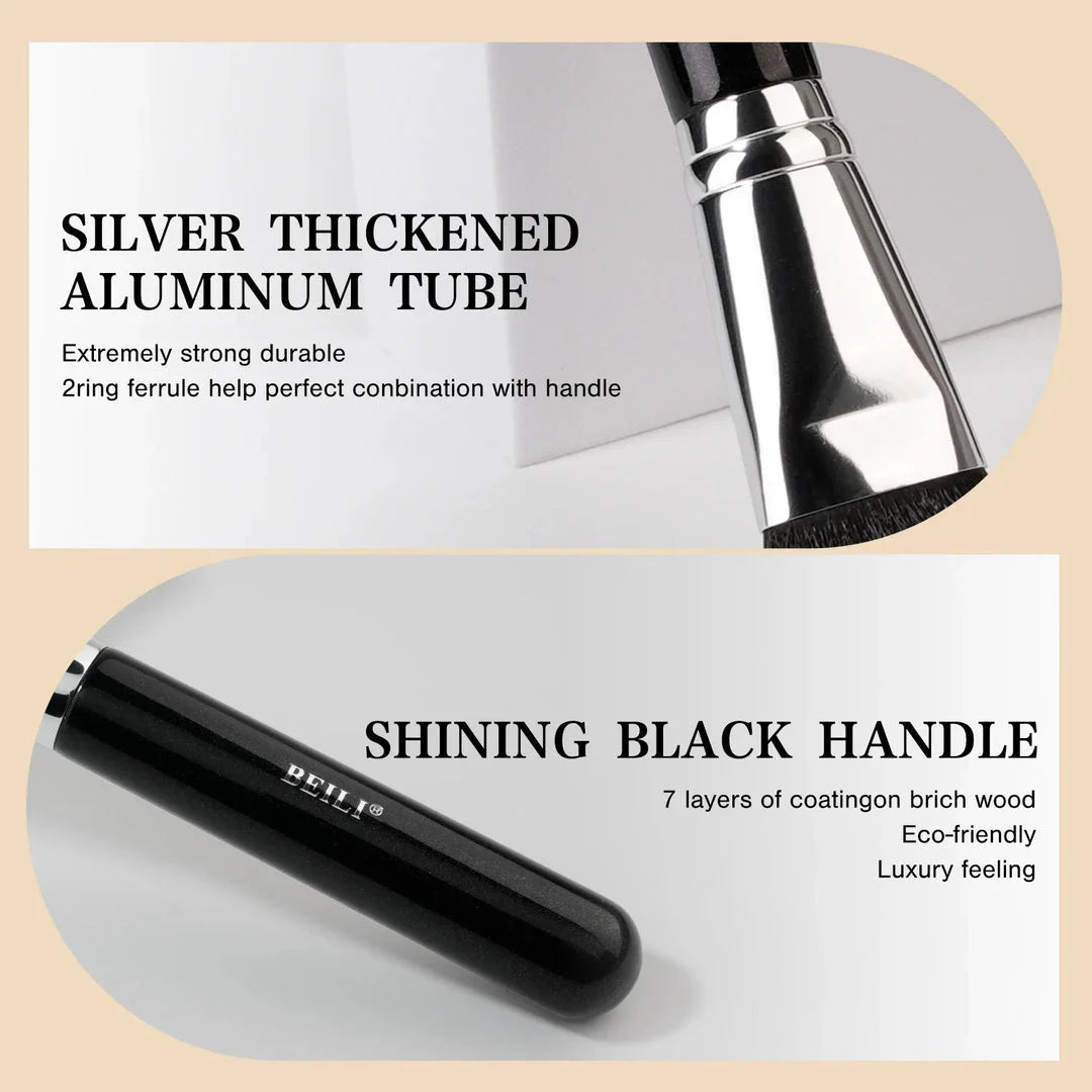 Professional Bevel Foundation Brush for seamless makeup application with a bevel design and soft, synthetic bristles