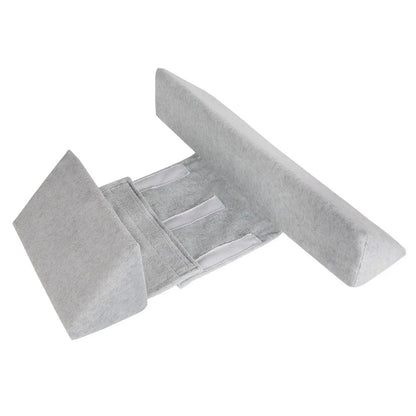 Soft, breathable cotton newborn baby sleeping pillow with adjustable fit and triangular anti-roll design for a comfortable, secure sleeping experience