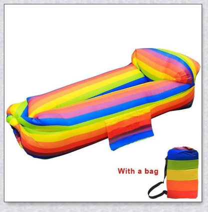 Outdoor Inflatable Couch in various vibrant colour options, perfect for relaxing in the garden, at the beach, or during a picnic