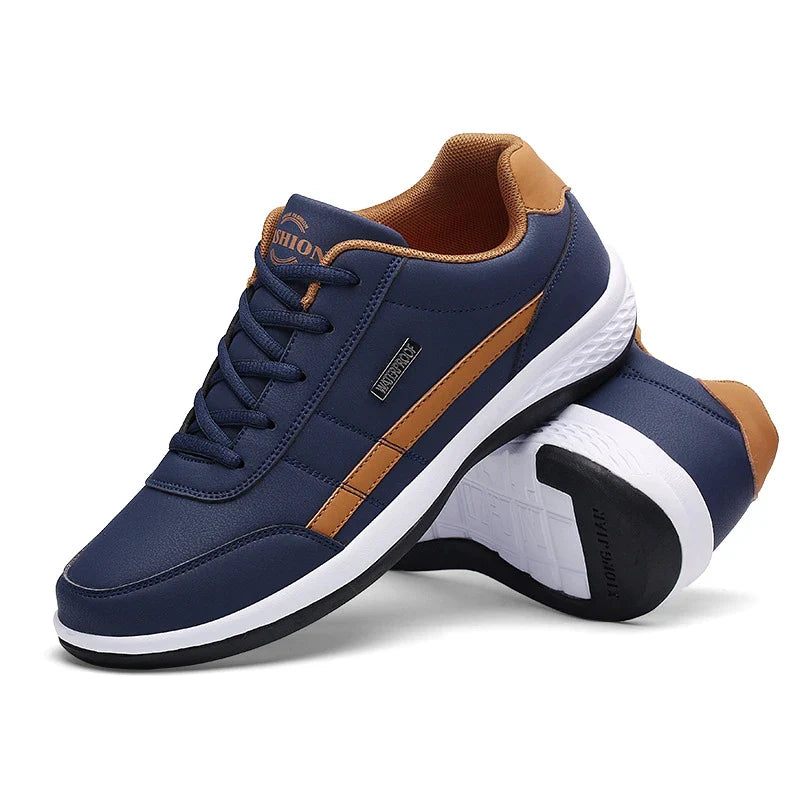 Premium British-made autumn and winter sports shoes with lightweight, wear-resistant construction and viscose sole technology for superior comfort and traction.