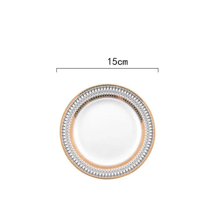 Elegant marble-inspired ceramic plate with a refined and sophisticated design, perfect for elevated dining experiences.