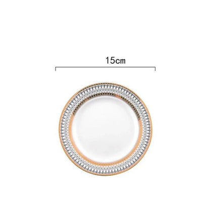 Elegant marble-inspired ceramic plate with a refined and sophisticated design, perfect for elevated dining experiences.