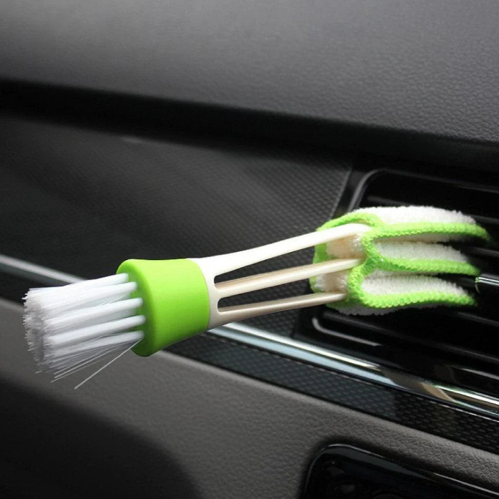 Premium Car Air Vent Duster with Soft Bristles and Microfiber Towel for Thorough Cleaning of Car Air Vents