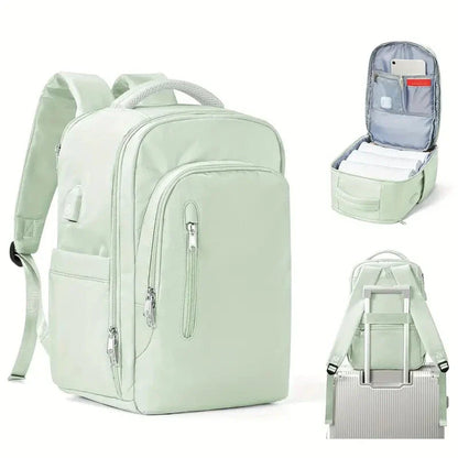 Multi-purpose laptop backpack with ample storage, protective lining, and comfortable carrying system for the modern British traveller