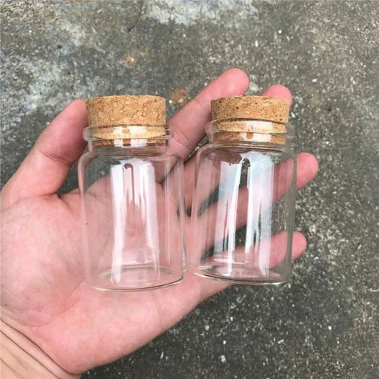 Premium 80ml glass spice jar with cork lid for storing and preserving herbs, spices, and seasonings