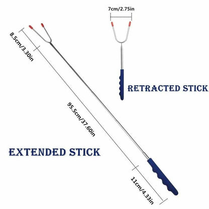 Premium Trendha Stainless Steel BBQ Skewers with Vibrant Silicone Handles - 5 Piece Set