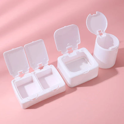 Premium 3-Piece Lash Extension Tool Storage Boxes in Elegant White