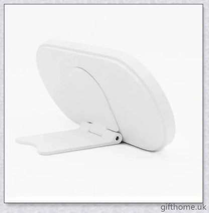 Chic portable makeup case with adjustable LED lighting and rotatable mirror stand