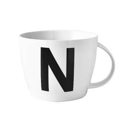 Premium personalised ceramic mug with initial design, offering a stylish and functional solution for daily beverages