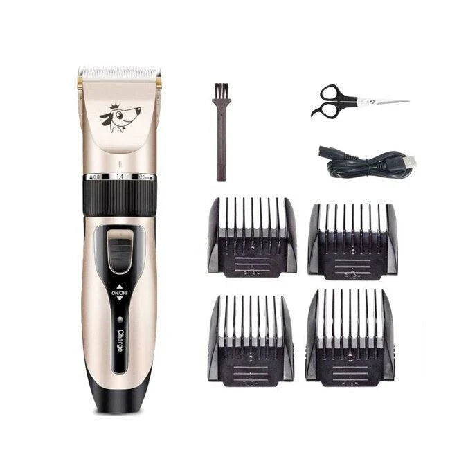 Golden Design Dog's Hair Trimmer Set with Quiet Electric Trimmer, Ergonomic Design, and Precision Attachments for Stress-Free Grooming