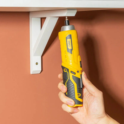 Cordless electric screwdriver with LED light for versatile DIY projects