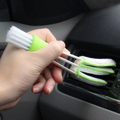 Premium Car Air Vent Duster with Soft Bristles and Microfiber Towel for Thorough Cleaning of Car Air Vents