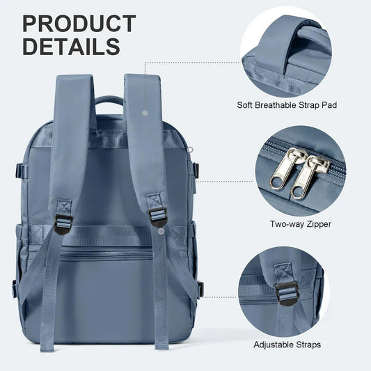 Multi-purpose laptop backpack with ample storage, protective lining, and comfortable carrying system for the modern British traveller
