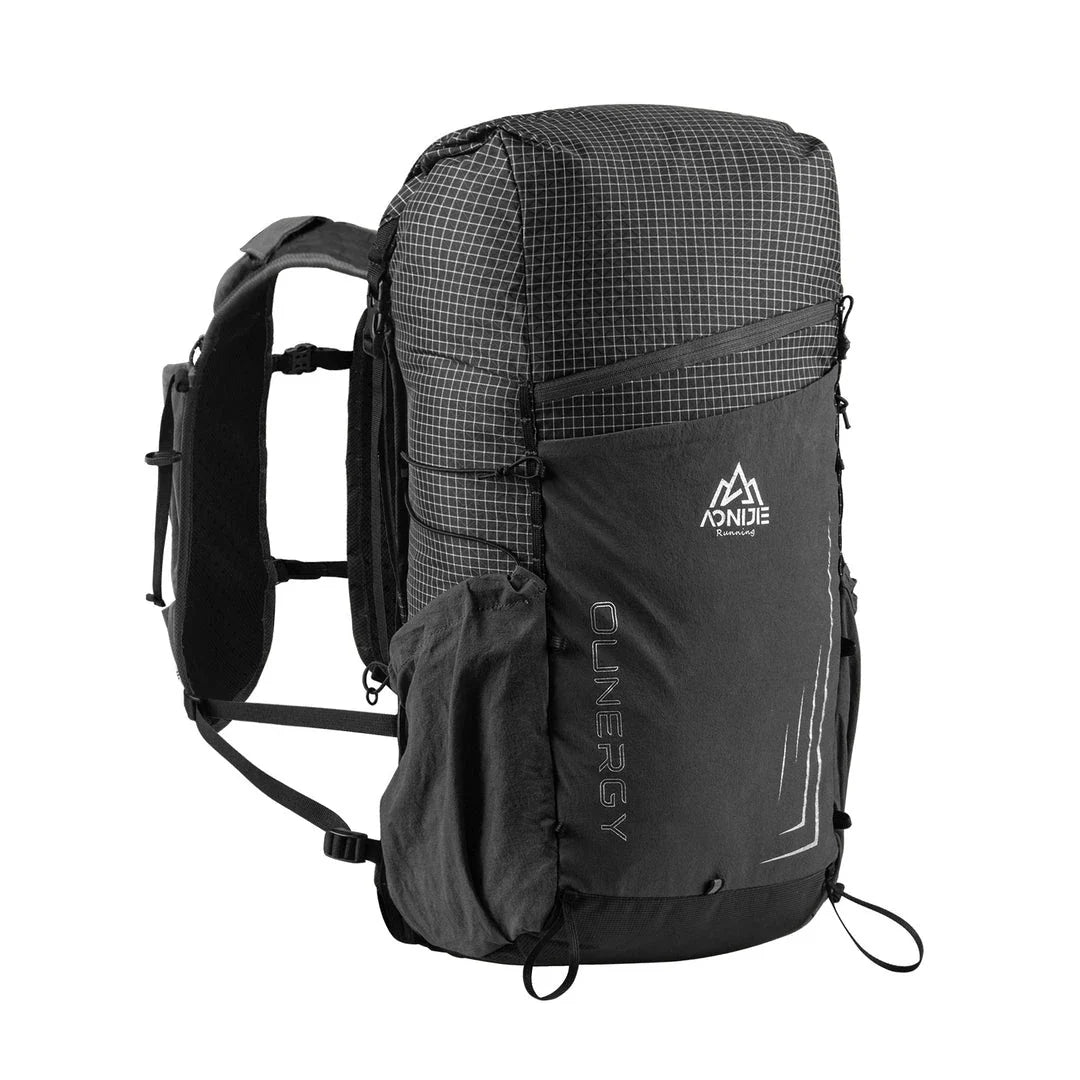 A sturdy, lightweight hiking backpack with an external frame design, multiple compartments, and adjustable straps for comfortable outdoor adventures.
