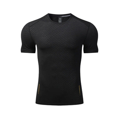 Men's summer sports t-shirt in black, white, grey, navy, and lake blue colours with quick-drying, breathable, and UV-protective features