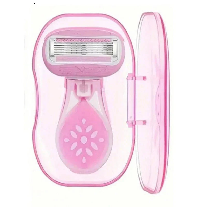 Portable women's facial hair remover razor with aloe vera strip for a smooth, hair-free look