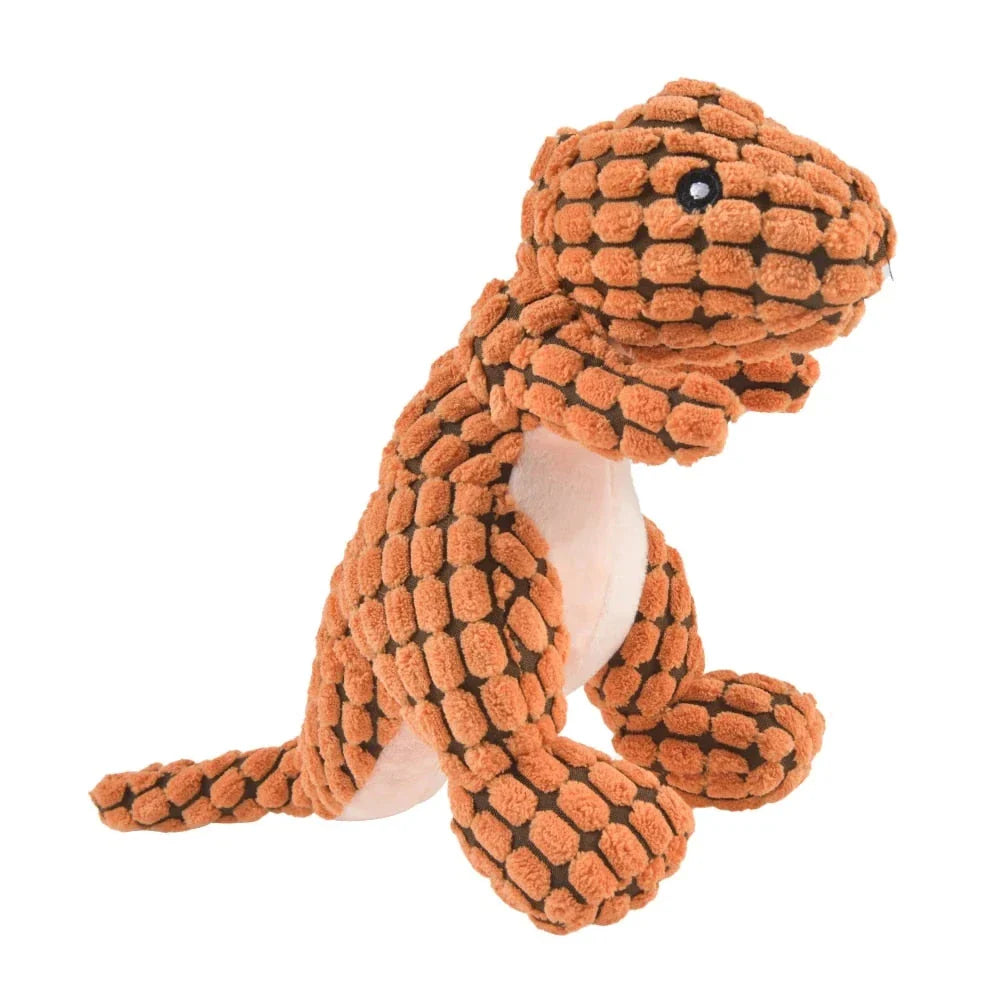 Premium plush dinosaur toys for playful pets in the UK, featuring soft, durable materials and interactive squeaky features for endless fun and companionship.
