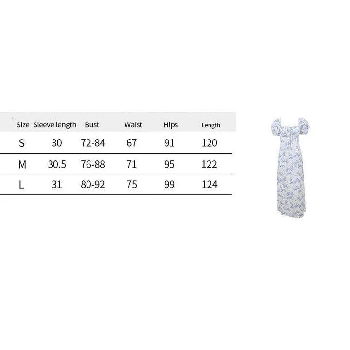 Elegant long maxi summer dress in blue with a flattering fit and flare silhouette, perfect for parties and nights out.
