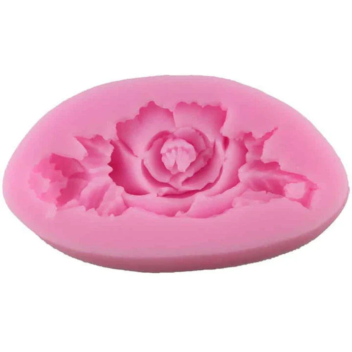 Rose-shaped eco-friendly silicone baking mould in various pastel colours