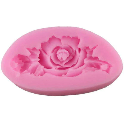Rose-shaped eco-friendly silicone baking mould in various pastel colours