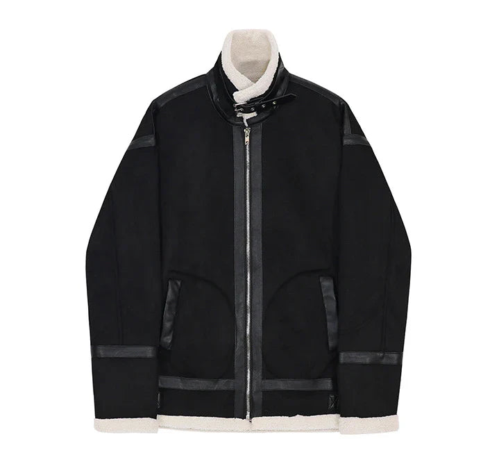 Premium casual lambswool jacket for stylish British gentlemen, featuring a zip-up design, timeless solid colour, and durable construction.