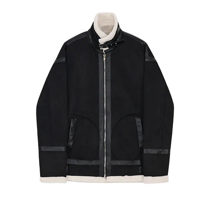 Premium casual lambswool jacket for stylish British gentlemen, featuring a zip-up design, timeless solid colour, and durable construction.
