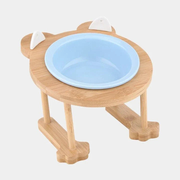 Ceramic Pet Bowl with Tilted Base in various colours, designed for comfort and style