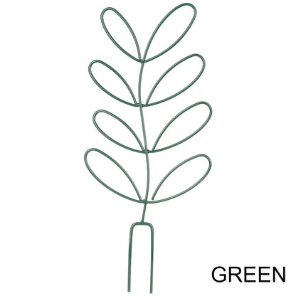 Decorative leaf-shaped plant trellis made of high-quality metal, available in multiple colours to complement your British garden or patio decor