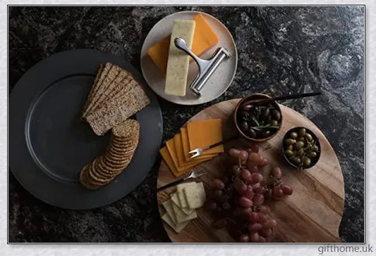 Adjustable cheese slicer with an ergonomic handle and a wire cutting mechanism for precisely slicing hard and soft cheeses to your desired thickness