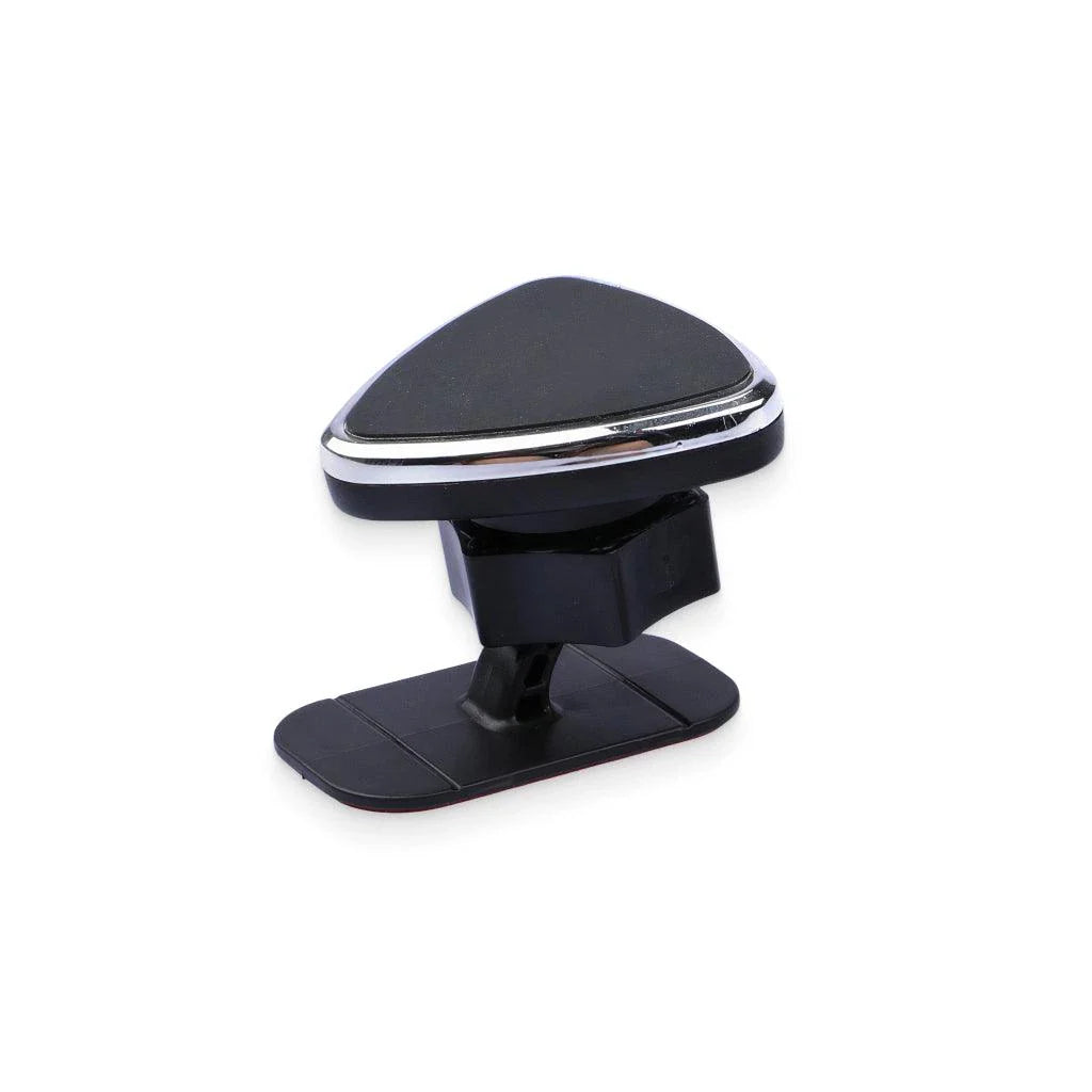 Compact magnetic phone mount with adjustable ball joint for secure in-car use